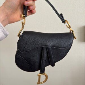 Dior mini saddle bag with strap